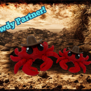 Cowboy Crab Articulated Crab – 3D Printed Collectible (Standard, Mini & Bundle Set)