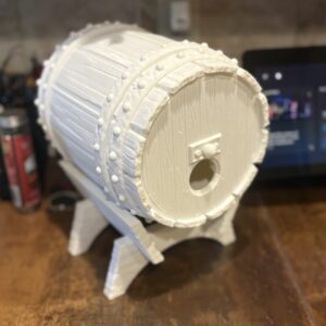Oak Barrel Boxed Wine Dispenser | Rustic Boxed Wine Holder | Filamore 3D Prints