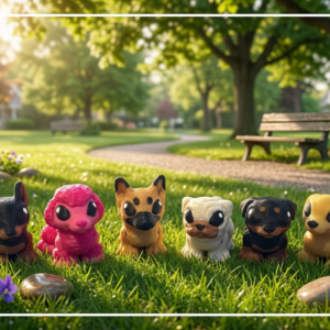 Puppy Hatchkins Dog Breed Collectibles – Doberman, German Shepherd, Labrador, Poodle, Pug and Rottweiler