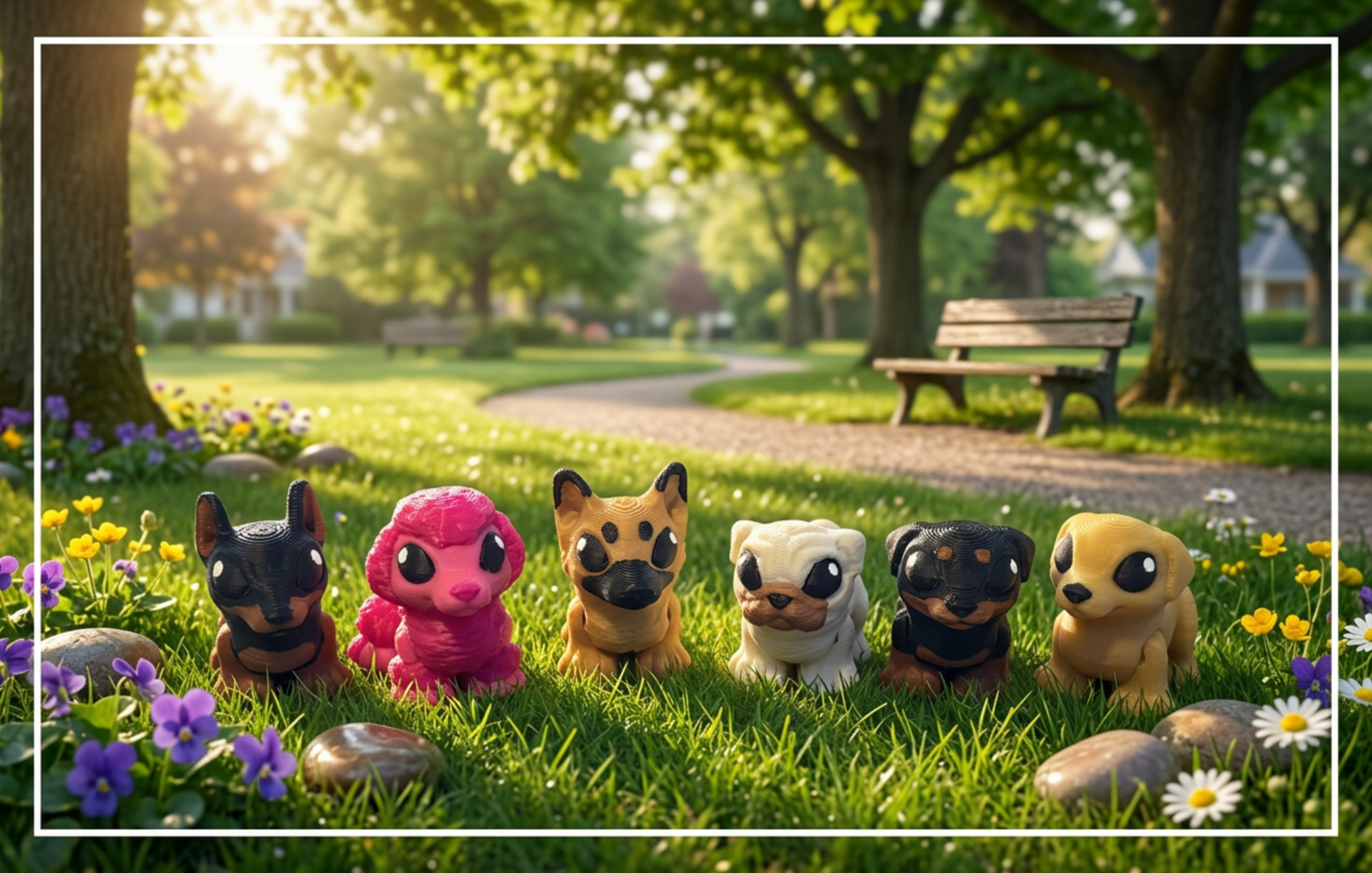 Puppy Hatchkins Dog Breed Collectibles – Doberman, German Shepherd, Labrador, Poodle, Pug and Rottweiler